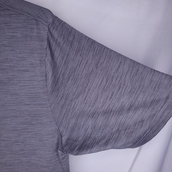 Southern Marsh Polo Shirt Mens Medium Striped Gray Performance - Picture 4 of 11